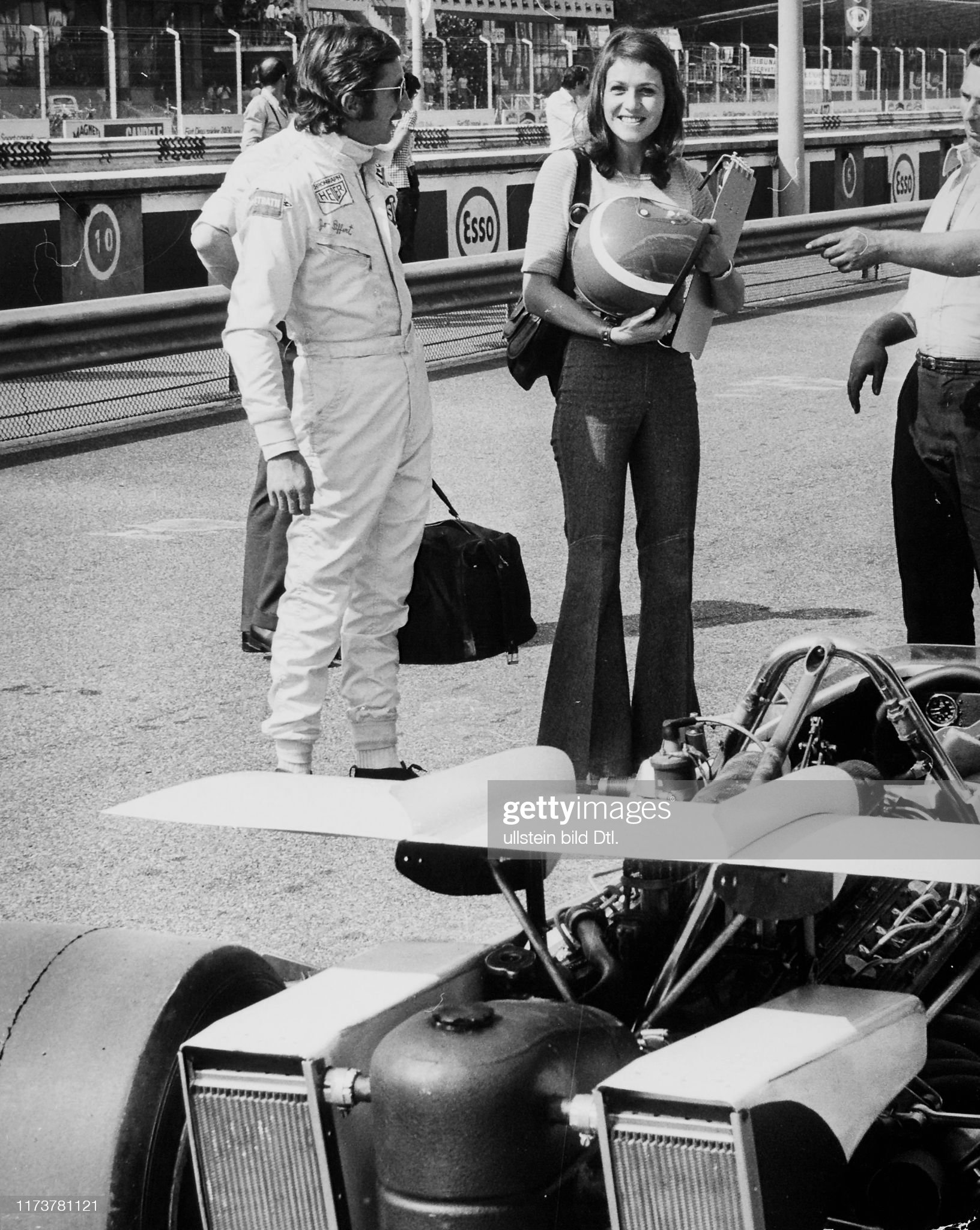 Jo Siffert and his wife Simone in Monza on August 04, 1971. 