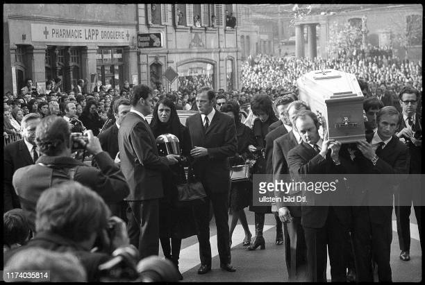 Jo Siffert's funeral, Fribourg 1971. 