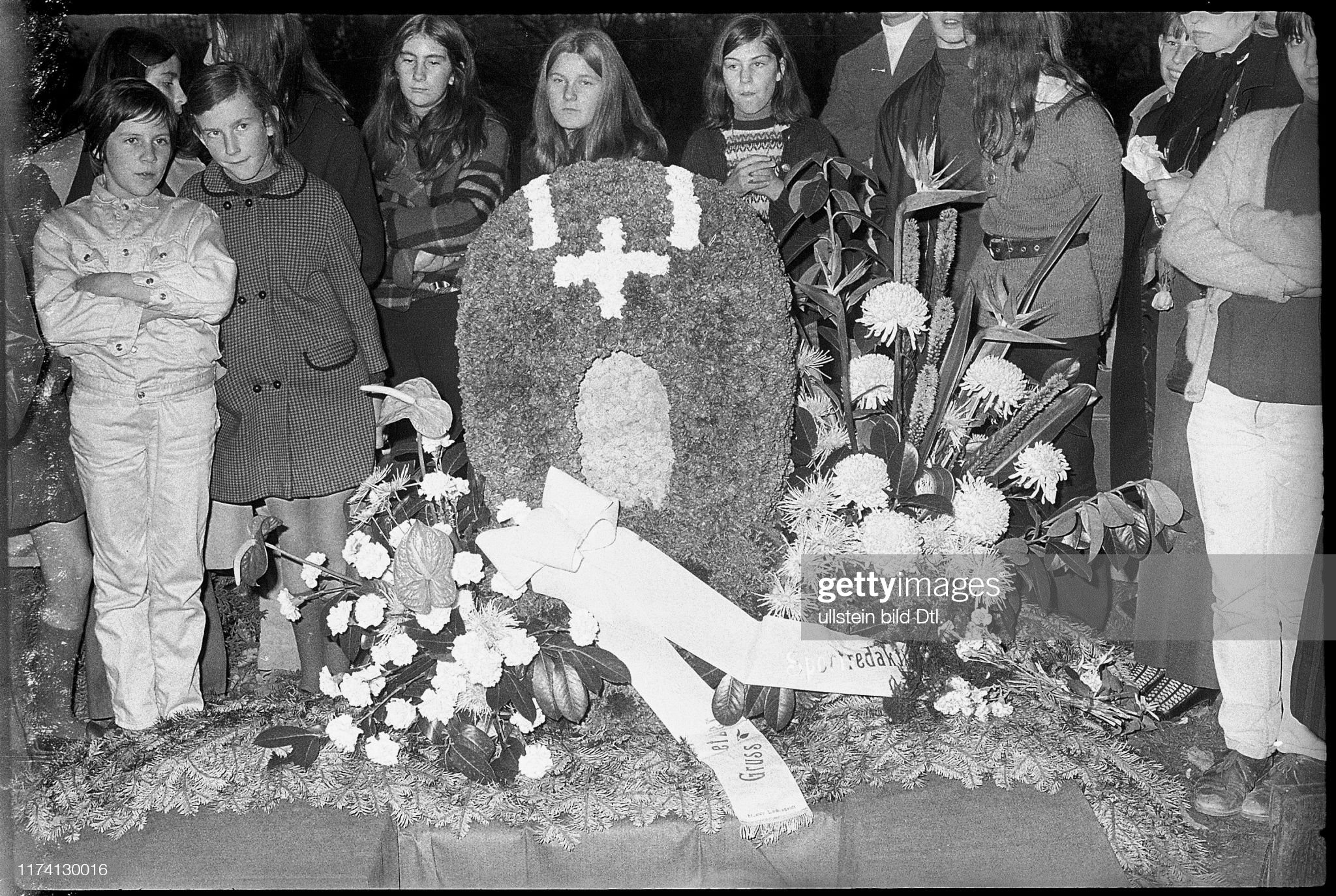 Jo Siffert's funeral, Fribourg 1971.
