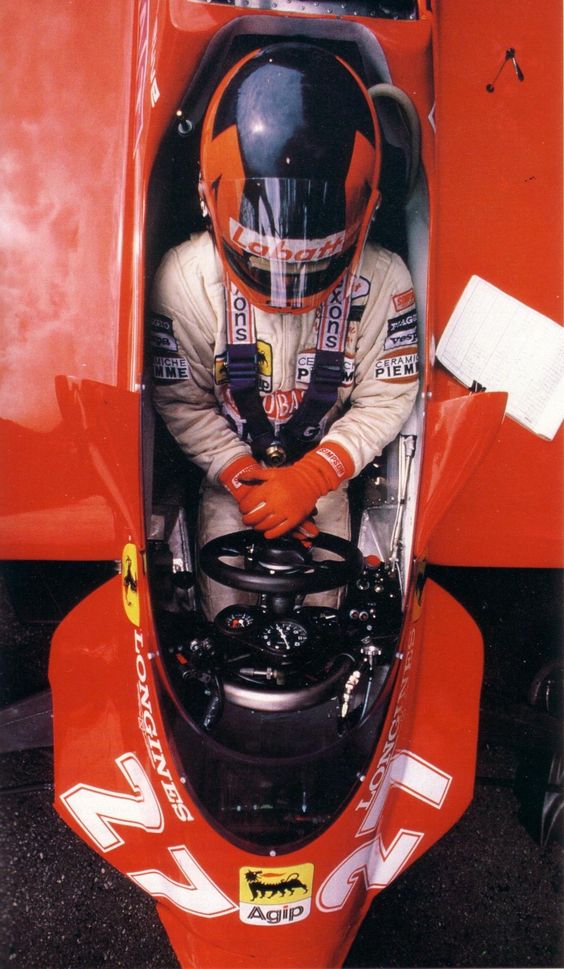 Gilles villeneuve in the Ferrari n. 27.