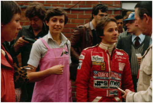 Gilles Villeneuve with a girl.