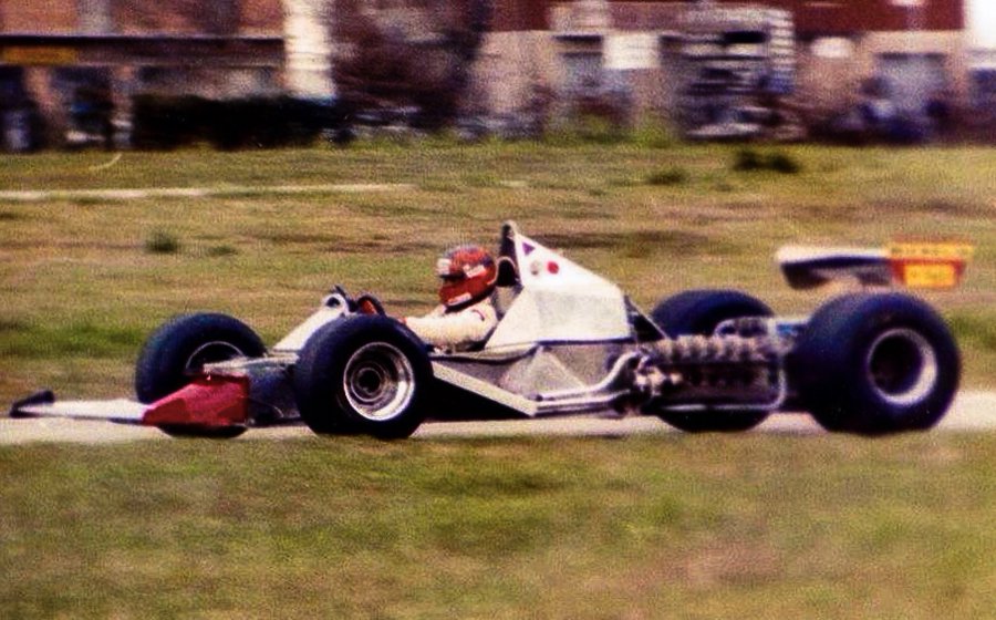 Gilles Villeneuve testing a naked 1980 Ferrari 312T5 at Fiorano.