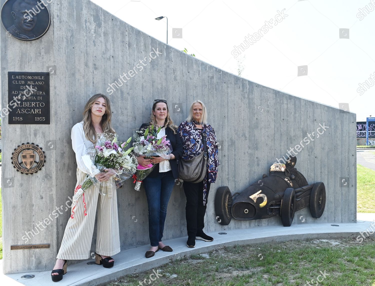 Inauguration of the monument dedicated to Alberto Ascari at the presence of Veronica and Selvaggia Ascari, respectively nephew and great-granddaughter of the champion.