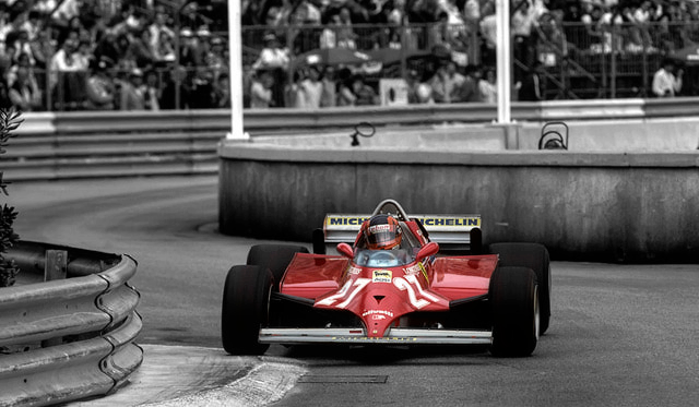 Gilles Villeneuve at the 1981 Monaco Grand Prix.