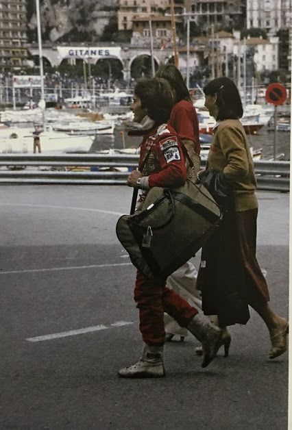 Gilles Villeneuve with his family at Monaco in 1978.