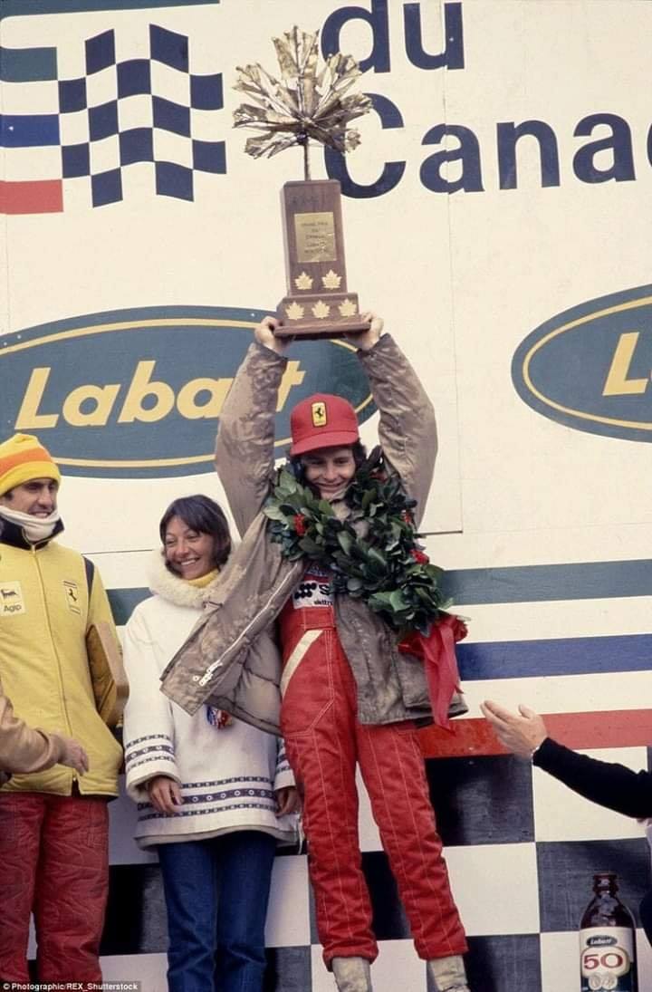 Gilles Villeneuve securing his first win in Formula One ahead of Carlos Reutemann, third, at the Canadian Grand Prix in Montreal on October 08, 1978.