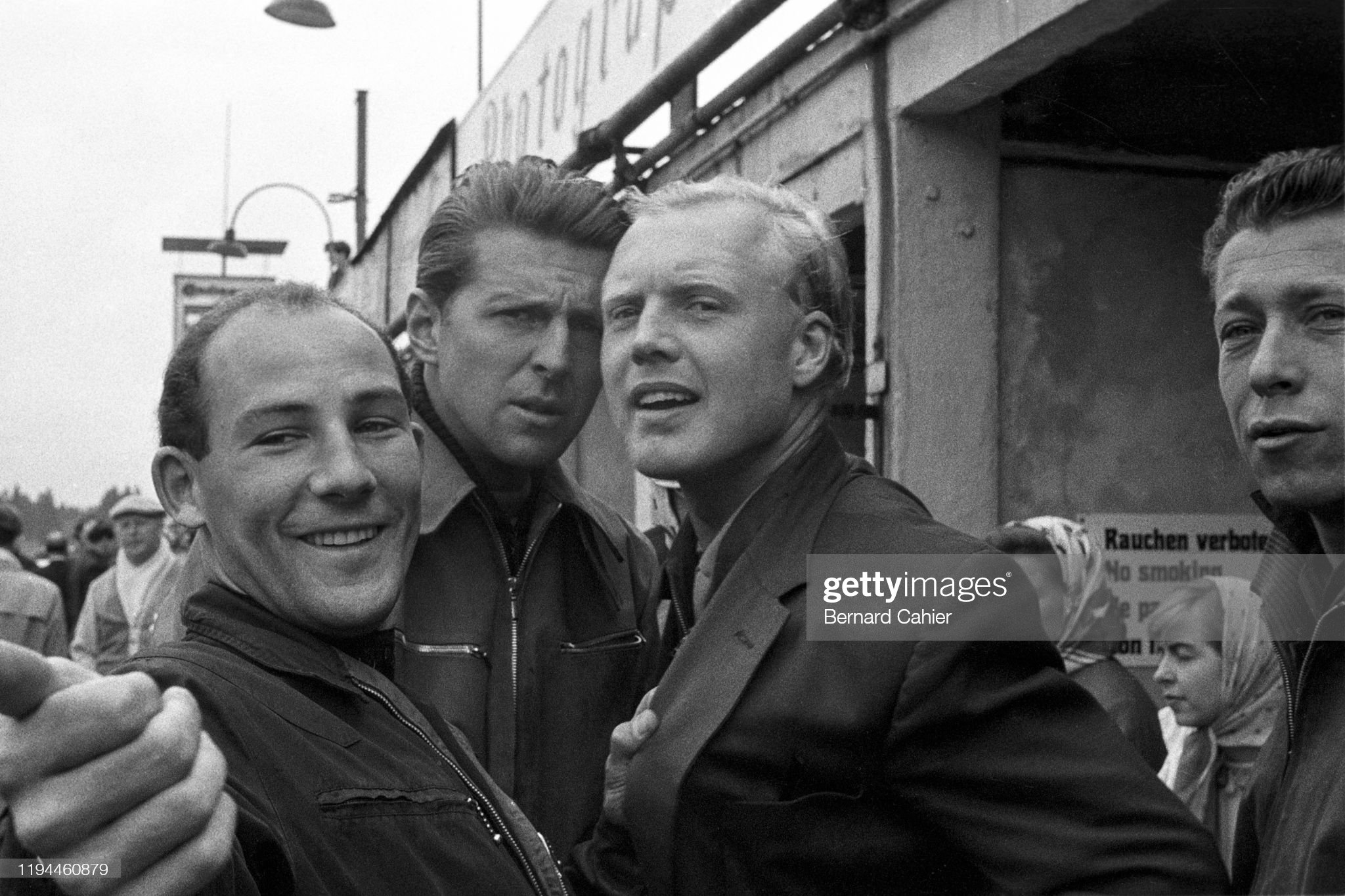 Stirling Moss, Mike Hawthorn, Olivier Gendebien, Wolfgang von Trips, Nürburgring 1000 Kilometres, 26 May 1957. 