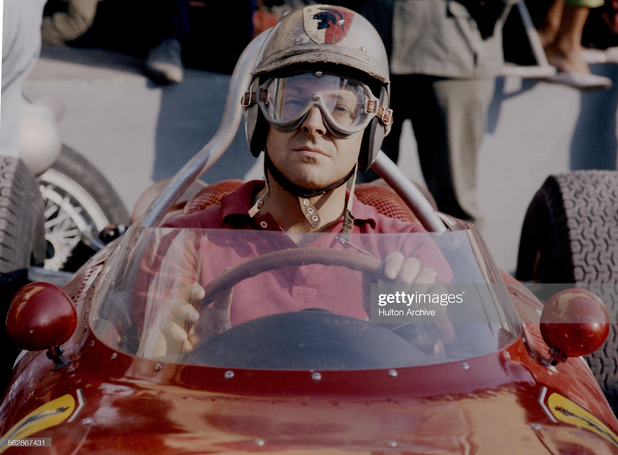 Wolfgang von Trips, driver of the n.4 Ferrari 156 V6, awaits the start of the Italian Grand Prix on 10 September 1961 at the Autodromo Nazionale Monza, Italy.