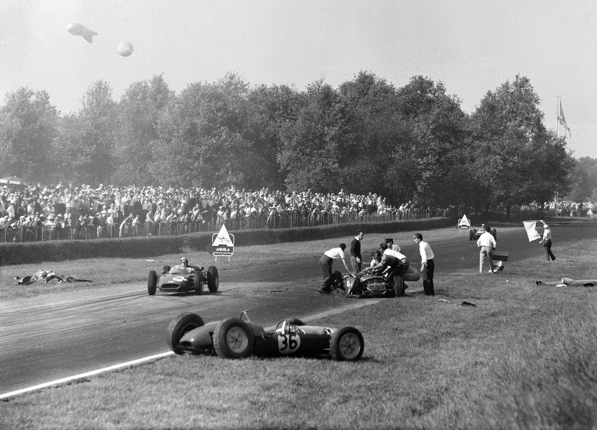 The Ferrari driver Wolfgang von Trips died in a crash that also killed 14 spectators at the Italian Grand Prix in 1961. 