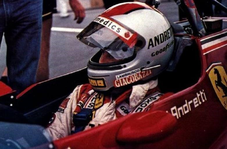 Mario Andretti in a Ferrari F1.