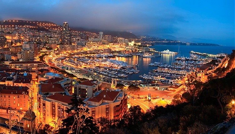 Monaco by night.