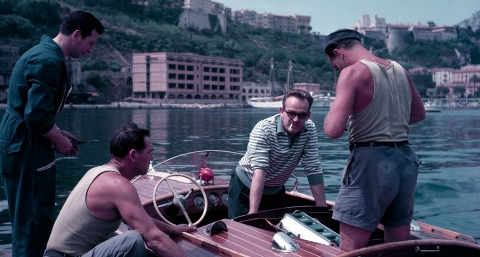 Prince Ranieri in Monaco in his boat.