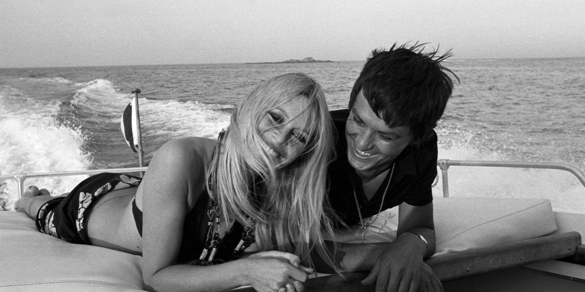 Brigitte Bardot and Alain Delon.