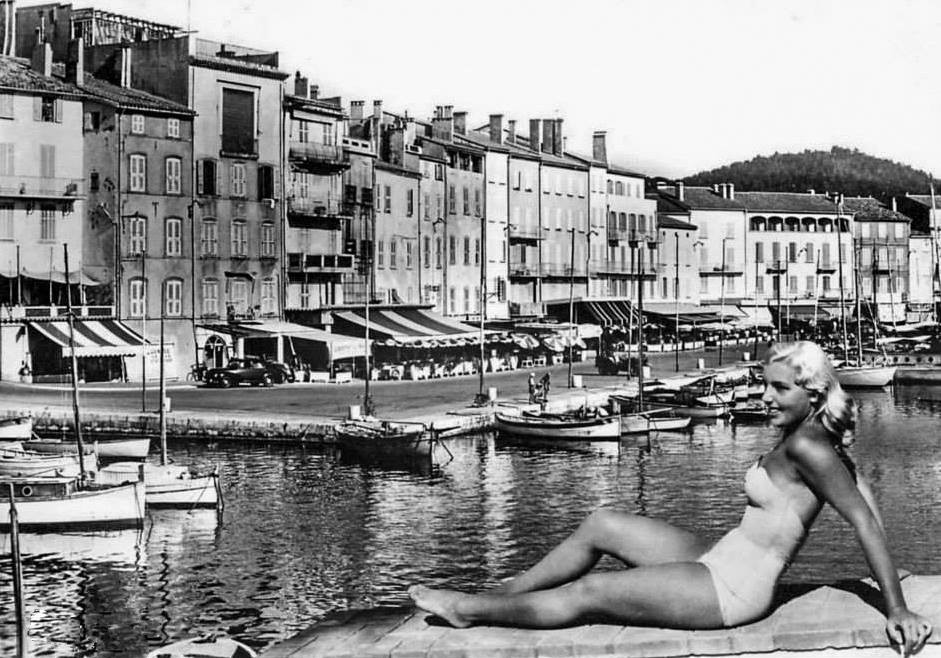 A vintage girl at Saint Tropez.