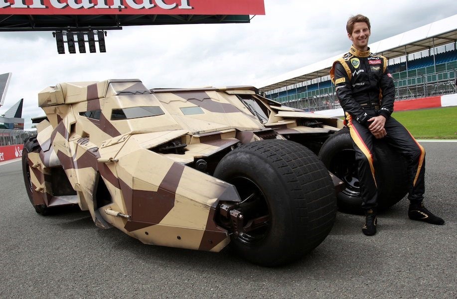 Romain Grosjean with an incredible car.
