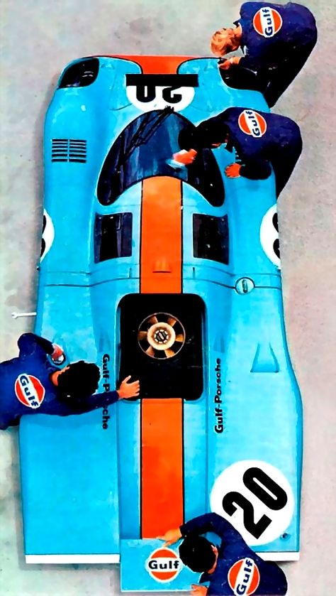 1970 Porsche 917K Kurzheck short tail Gulf Oil livery, winner of the 24 Hours of Le Mans in 1970 and 1971. Only 12 original Kurzhecks were produced, the n. 20 917K was the car used by Steve McQueen.