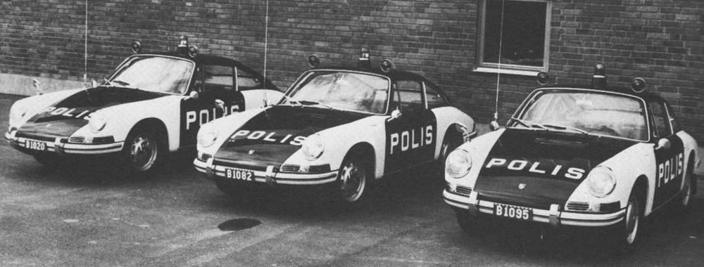Porsches 912, Swedish police.