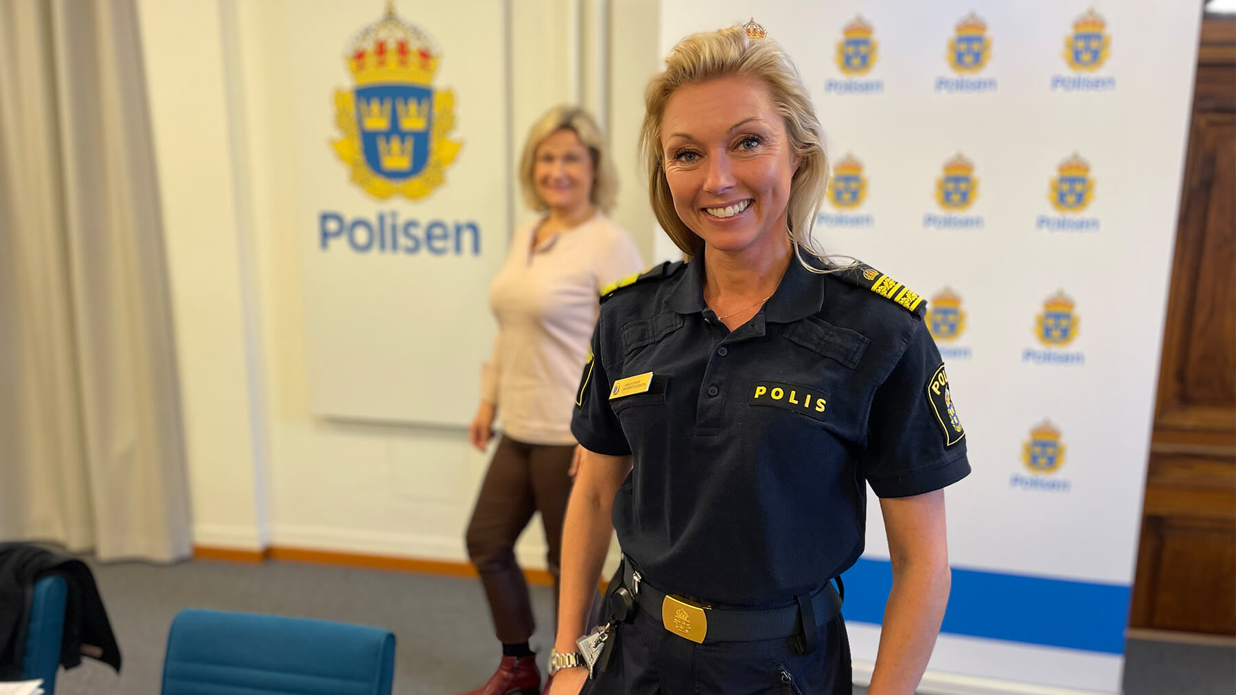 The chief of Swedish Police Linda Hansson Staaf on January 31, 2022.