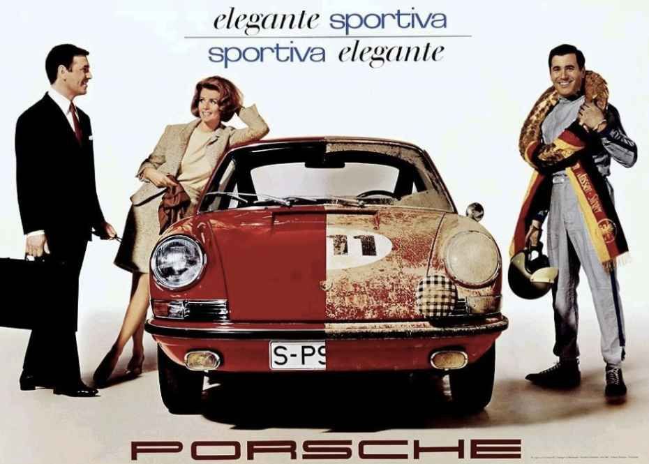 A vintage Porsche 911 ad.