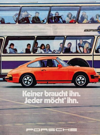 A 1970 - 1979 Porsche ad.