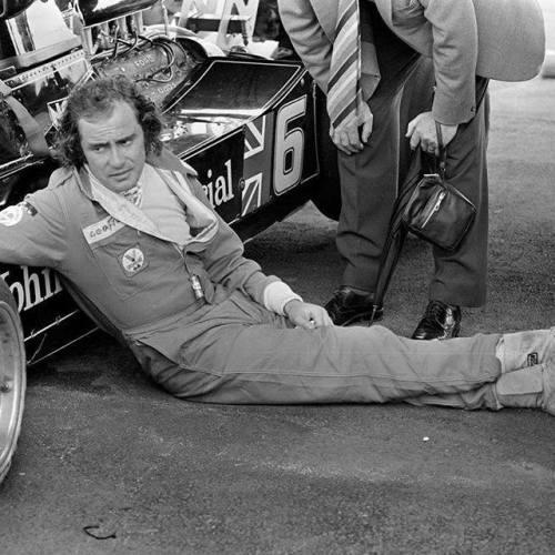 Gunnar Nilsson (Lotus-Ford) at 1977 Swedish Grand Prix in Anderstorp.