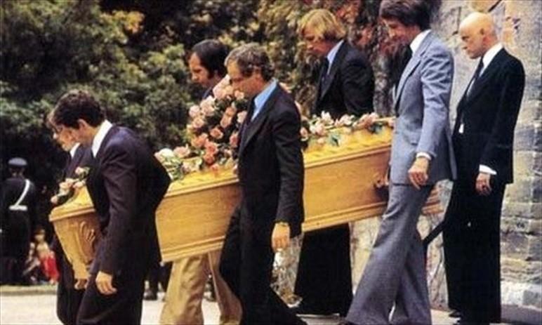 The funeral of Gunnar Nilsson.