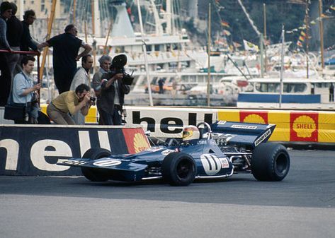 Jackie Stewart, Tyrrell, in action.