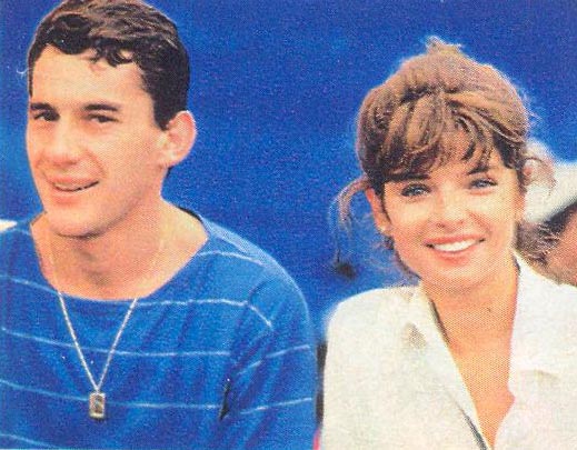 Ayrton Senna with Marjorie Andrade.