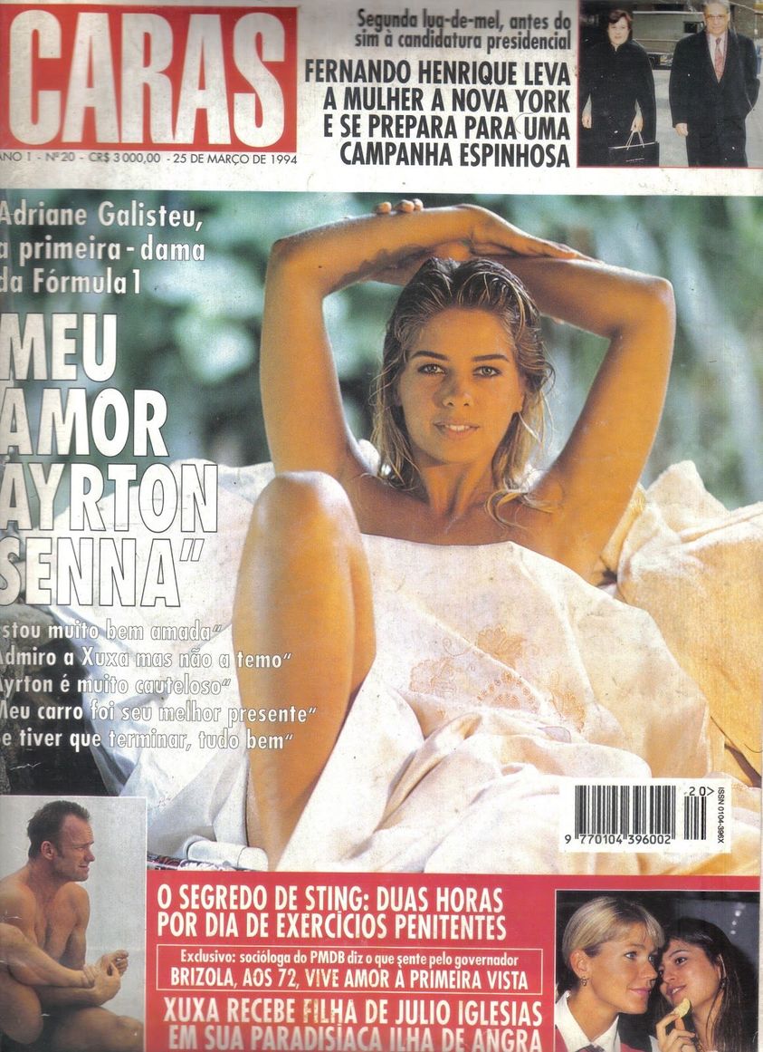 Adriane on a magazine cover.