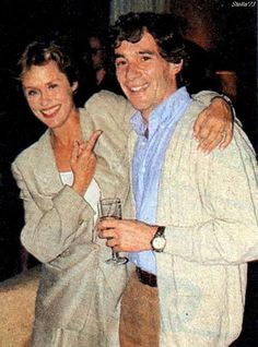 Ayrton Senna with Lauren Hutton.