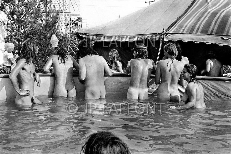 Naked people in a pool at Watkins Glen.