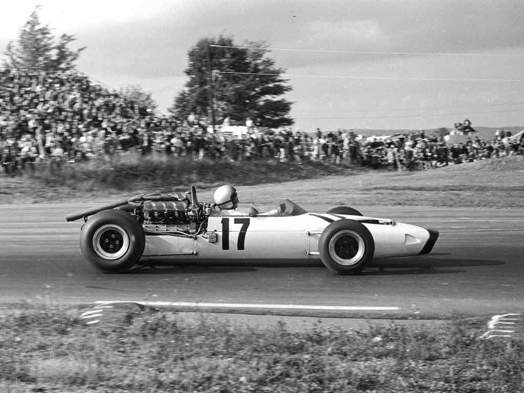 Bruce Mclaren, Mclaren Ford, at Watkins Glen in 1966.