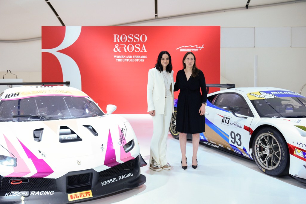 The passion of women for the Prancing Horse is celebrated in the “Il Rosso & il Rosa – Women and Ferrari, the untold story”, exhibition currently on show at the Museo Enzo Ferrari in Modena.