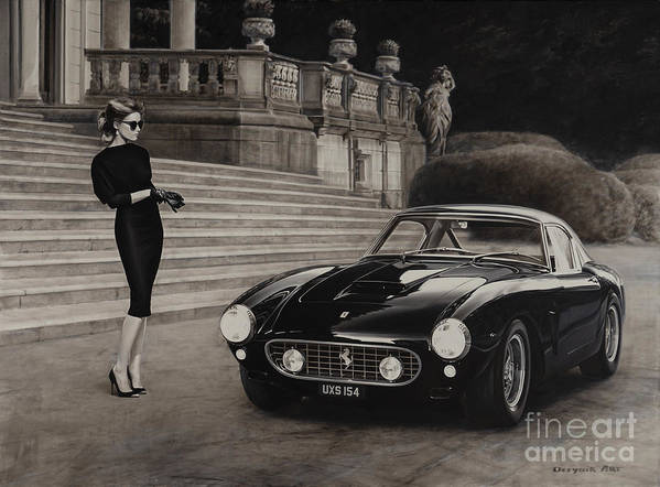 A girl and a Ferrari 250 GT Berlinetta.