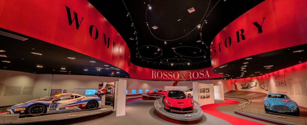 ‘Women and Ferraris – the untold story’ exhibition highlights the history of female race drivers. 