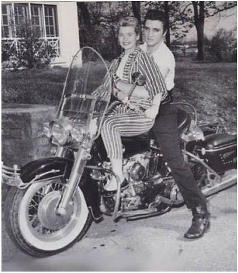 Elvis Presley with a girl.