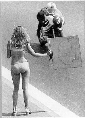 Don’t be distracted, just look at the board ... Jarno Saarinen and wife Soili Karme.