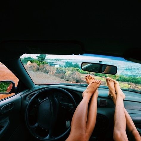 Girls in a car.
