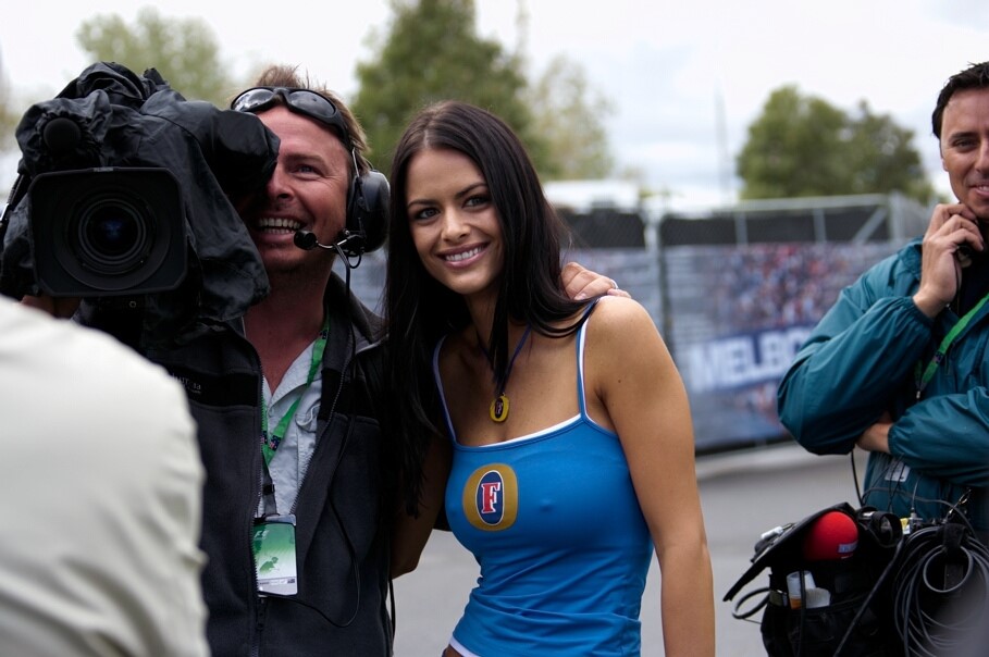 Formula 1 girl at Melbourne, Australia, in 2005. 