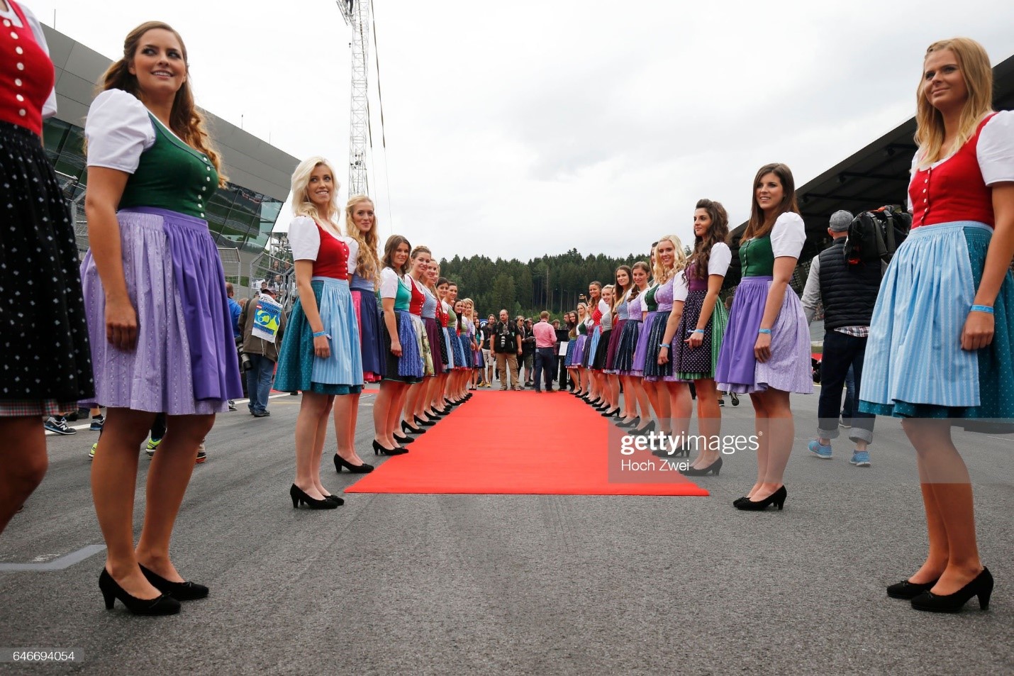 Formula One World Championship, Grand Prix of Austria, June 21, 2015, grid girls. 