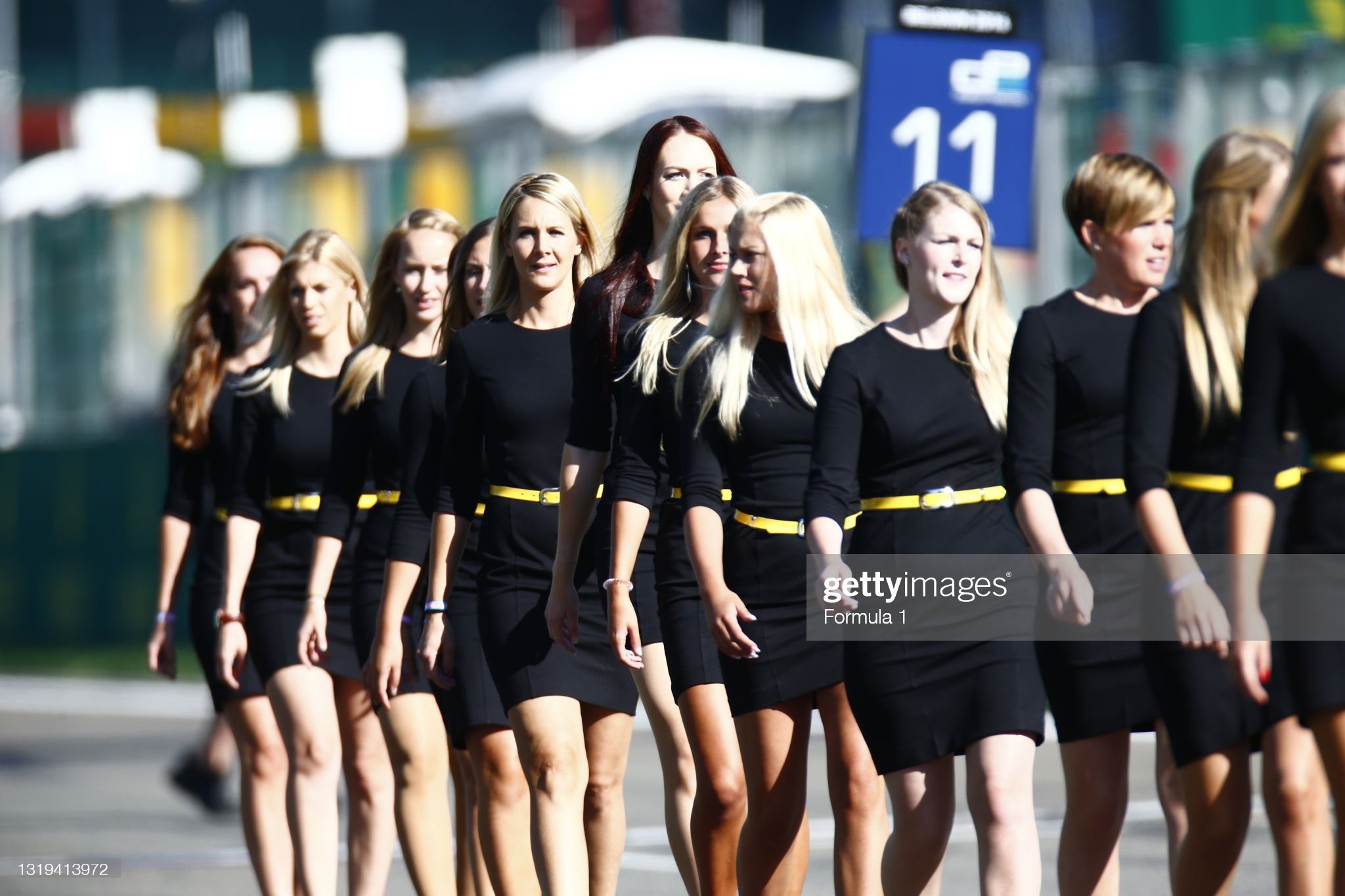 Grid girls at the GP3 Series, round 6, in Spa-Francorchamps, Belgium, on Sunday 28 August 2016. 