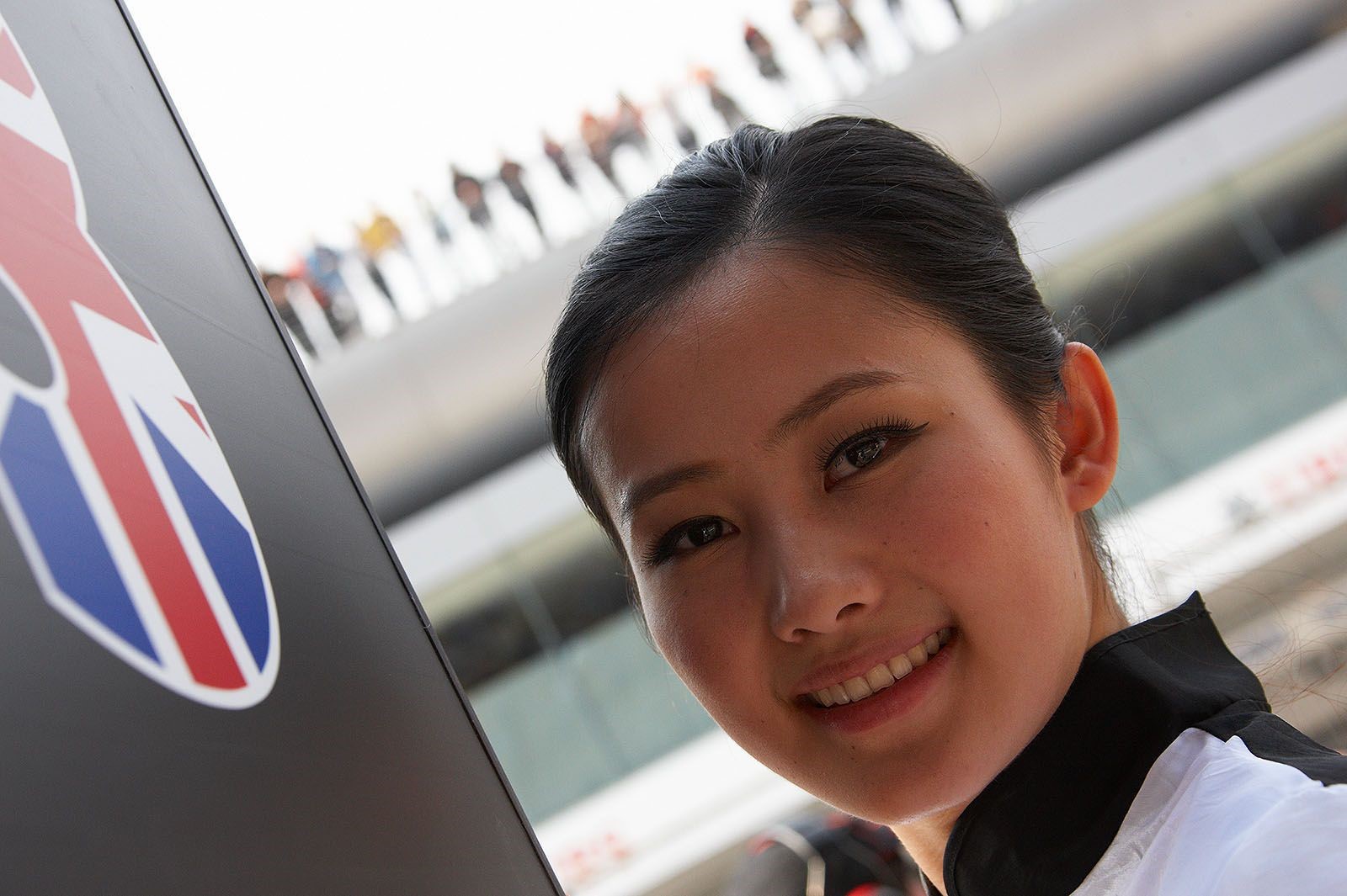 Formula 1 grid girl at Shanghai, China, in 2011. 