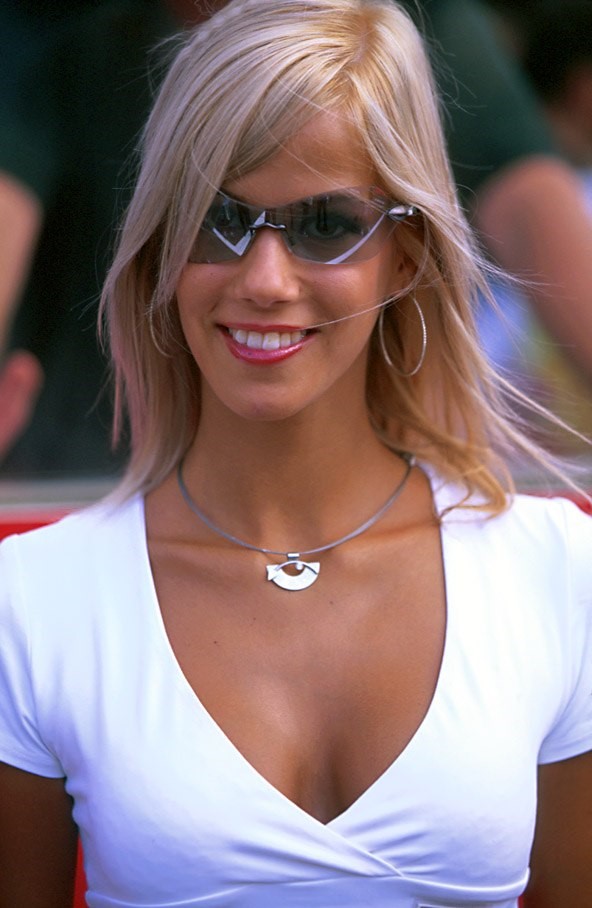 A girl at Budapest, Hungary, in 2004. 