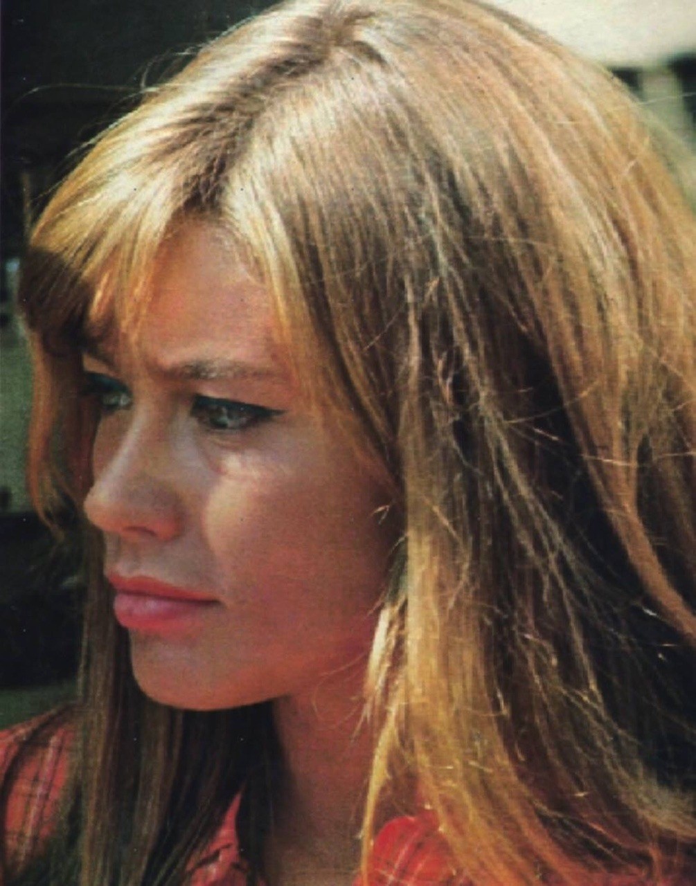 A photo of Francoise Hardy from the set of the movie Grand Prix, Monza and Milan, Italy, 1966.