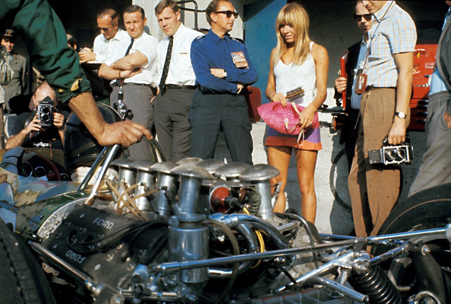 Formula 1 girl at Monza, Italy, in 1967. 