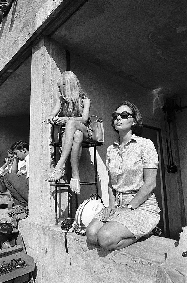 Formula 1 girls at Monza, Italy, in 1968.