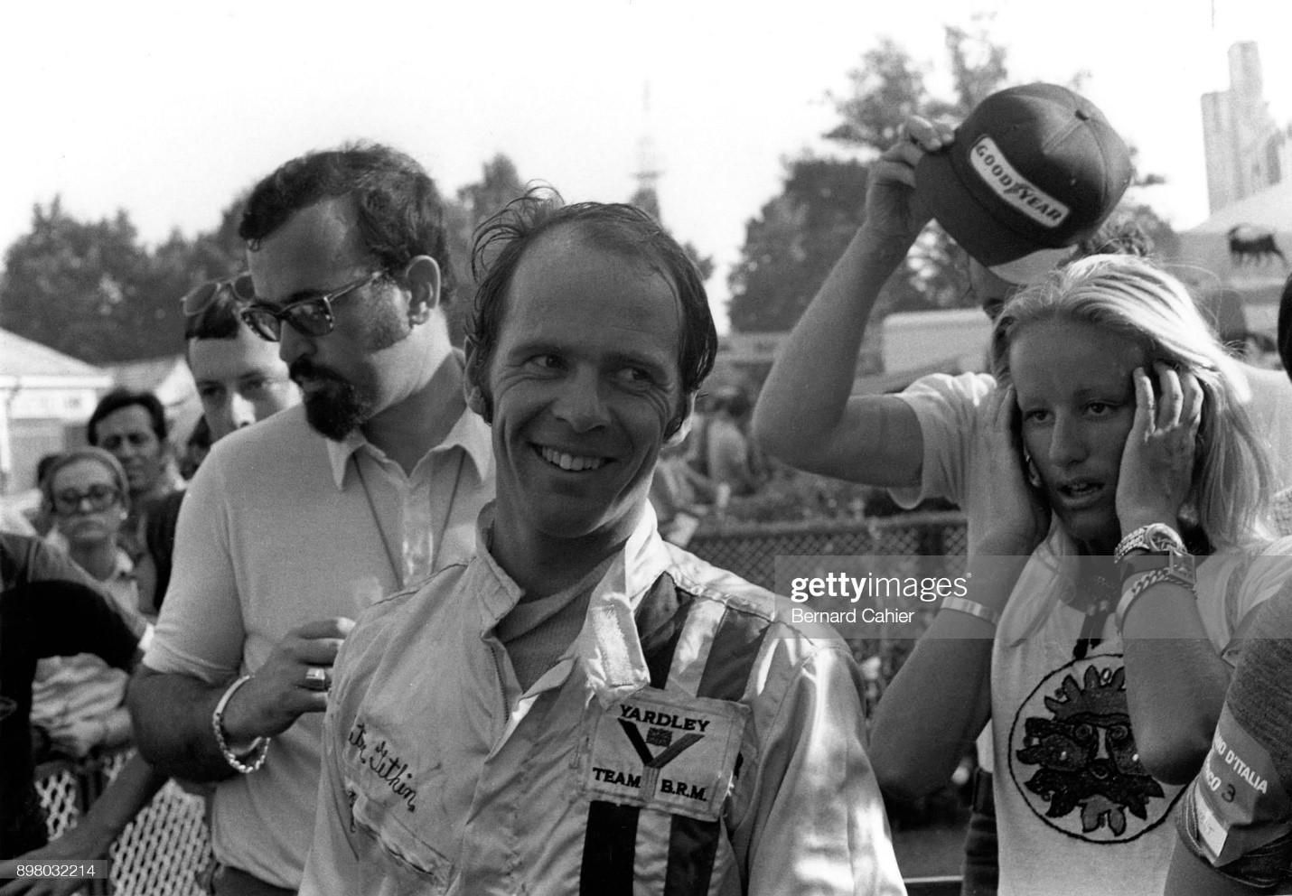 Peter Gethin, BRM P160, is all smiles after his victory in the Italian Grand Prix in Monza on 05 September 1971, in the closest finish in Formula One history, as Gethin beat Ronnie Peterson by 0.01 seconds with the top five covered by just 0.61 seconds. 