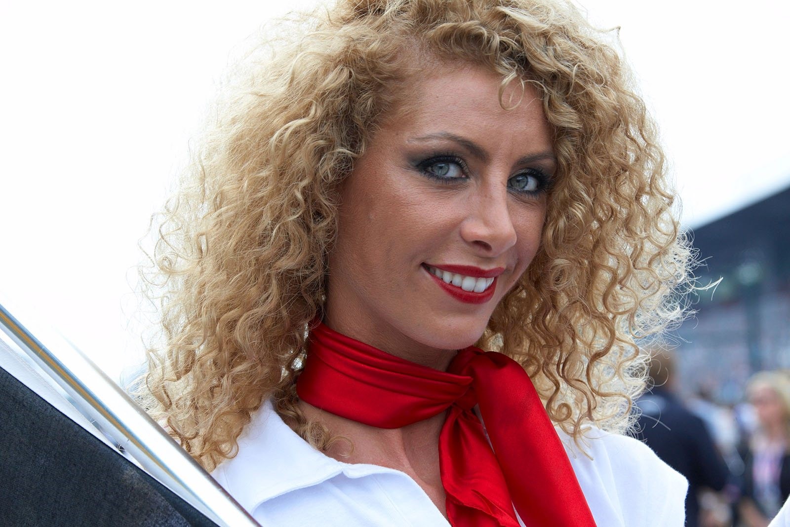 A grid girl at Monza, Italy, in 2013. 