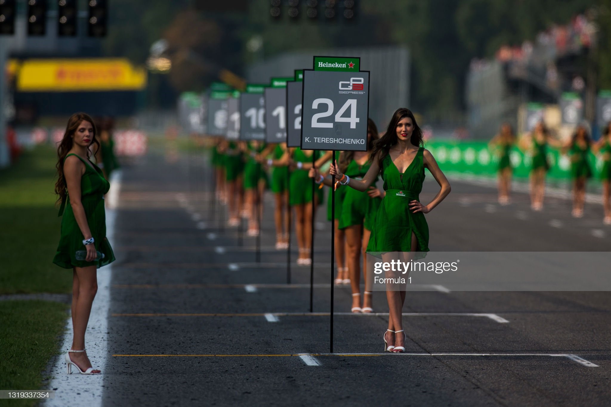 Grid girls at the GP3 Series, round 7, Autodromo di Monza, Italy, on Saturday 03 September 2016. 