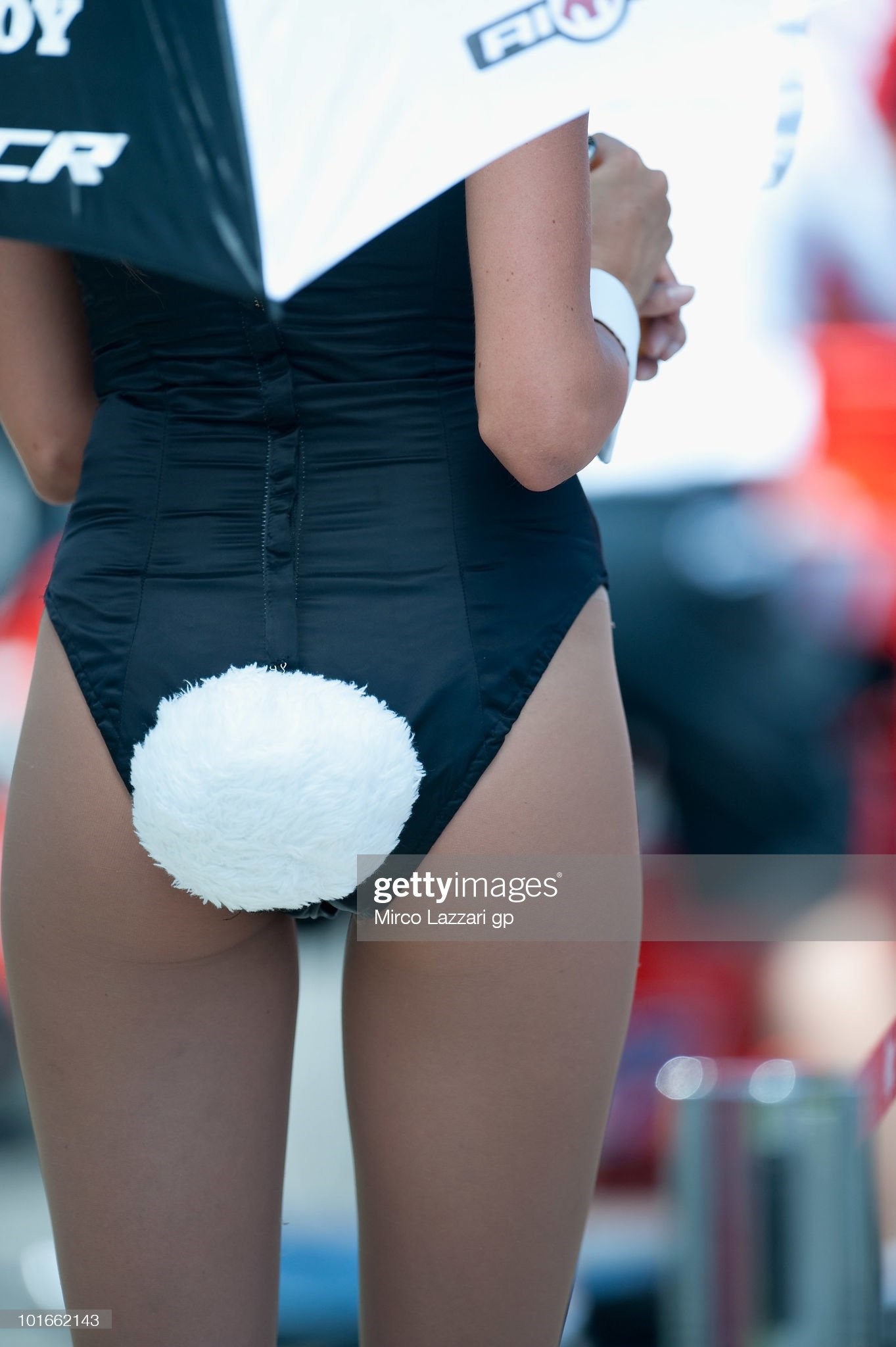 A grid girl Playmate poses on paddock before the MotoGP race of Grand Prix of Italy on June 06, 2010 in Mugello Circuit, near Florence, Italy. 
